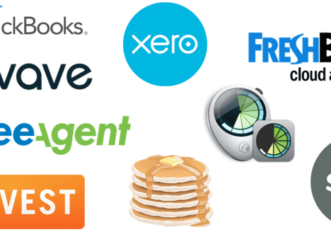 QuickBooks, FreshBooks, Wave, Harvest, Xero, Billings Pro, FreeAgent, Pancake, Thrive Solo